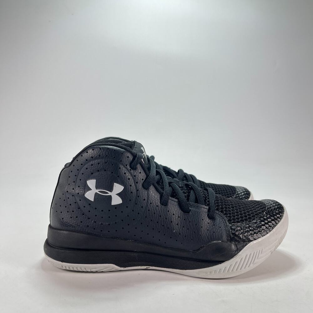 Under Armour GS Jet 2019 Black Mid Top Basketball Shoes 3022121-001 Youth Sz 4Y